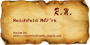 Reichfeld Márk névjegykártya
